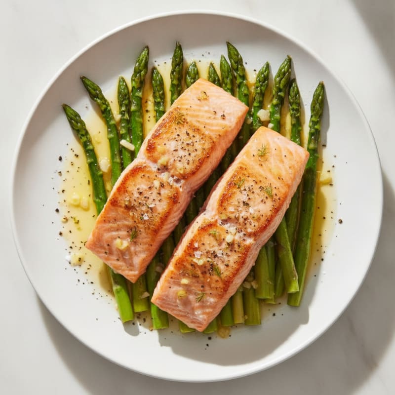 Sheet Pan Lemon-Garlic Salmon and Asparagus