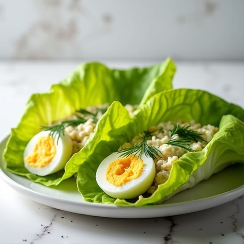 Creamy Herb Egg Salad Lettuce Wraps