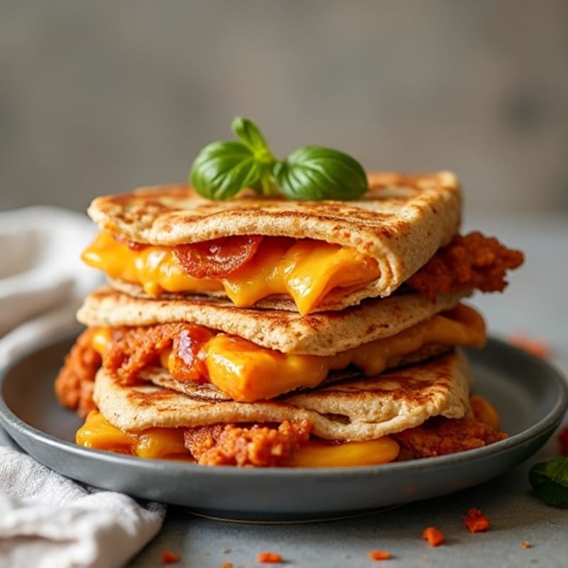 Crispy Whole Wheat BBQ Chicken Quesadilla
