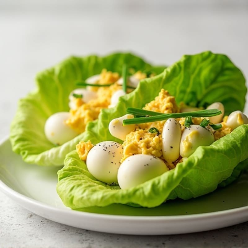 Creamy Egg Salad Lettuce Wraps