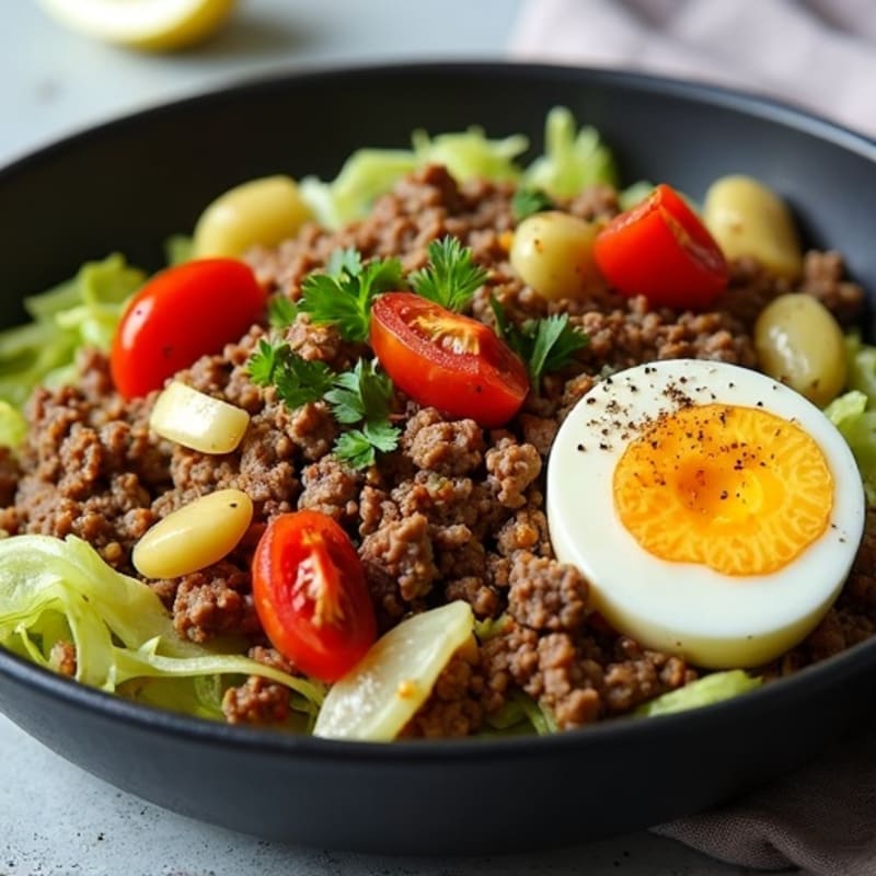 Savory Ground Beef and Cabbage Skillet