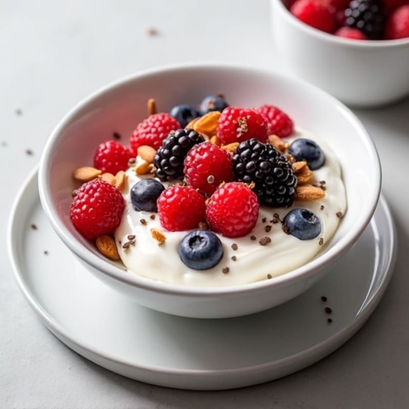 Creamy Greek Yogurt Protein Bowl with Berries and Almond Butter