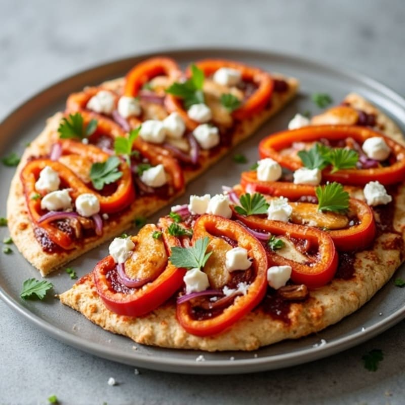 BBQ Chicken Flatbread Pizza with Greek Yogurt Crust
