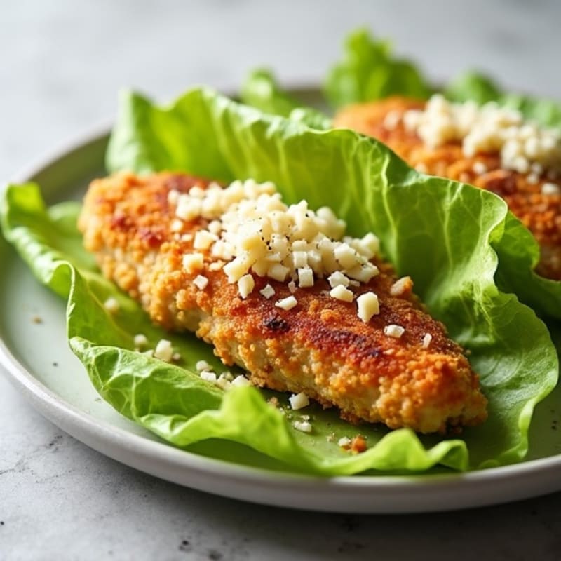 Crispy Chicken Caesar Lettuce Wraps