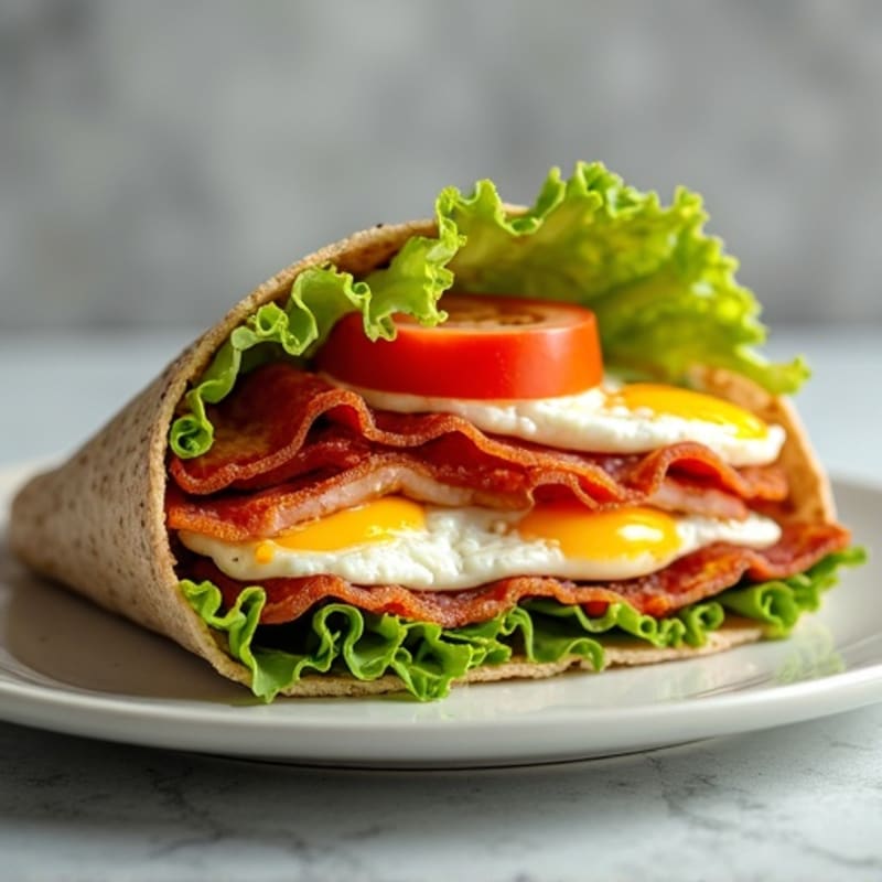Crispy Turkey Bacon Lettuce Tomato Whole Grain Wrap