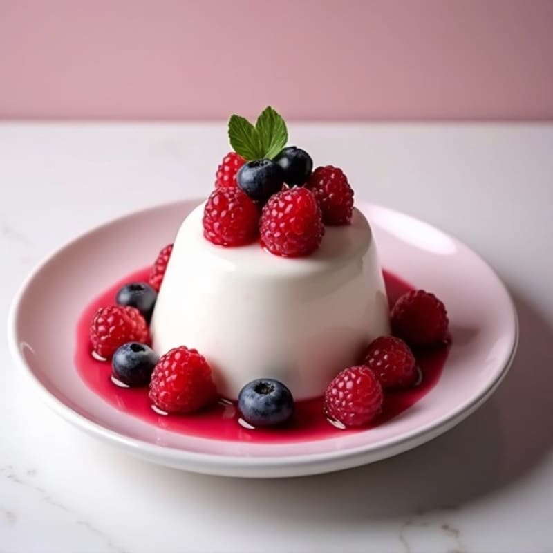 Silky Greek Yogurt Protein Mousse with Mixed Berries