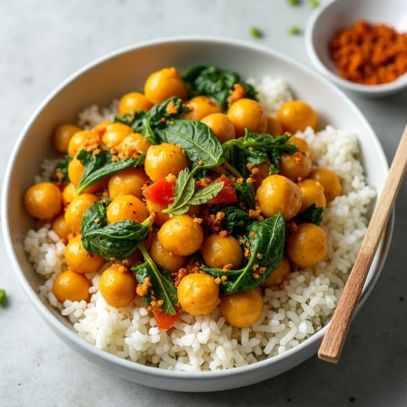 Creamy Chickpea and Spinach Curry