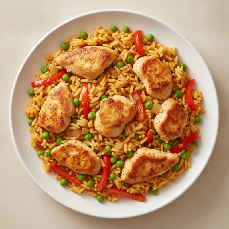 Chicken and Saffron Rice Skillet