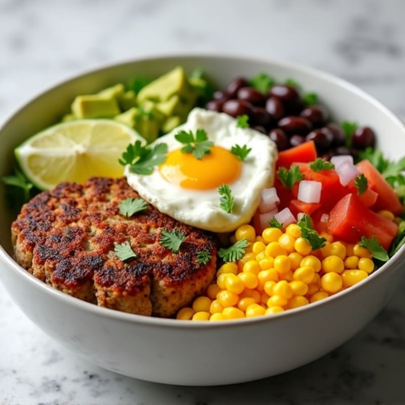Protein-Packed Southwest Burger Bowl