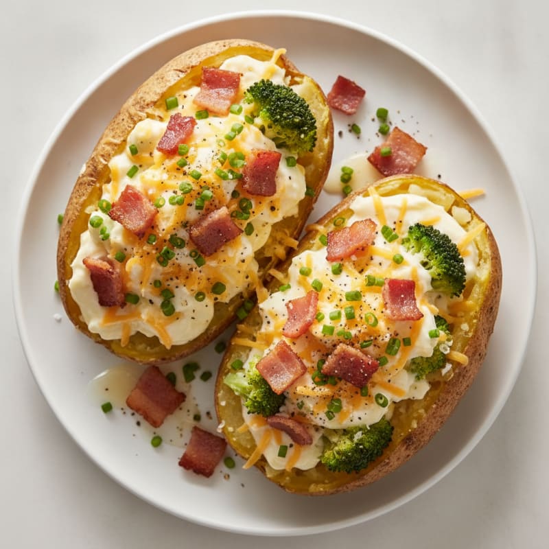 Bacon Cheddar Stuffed Potatoes