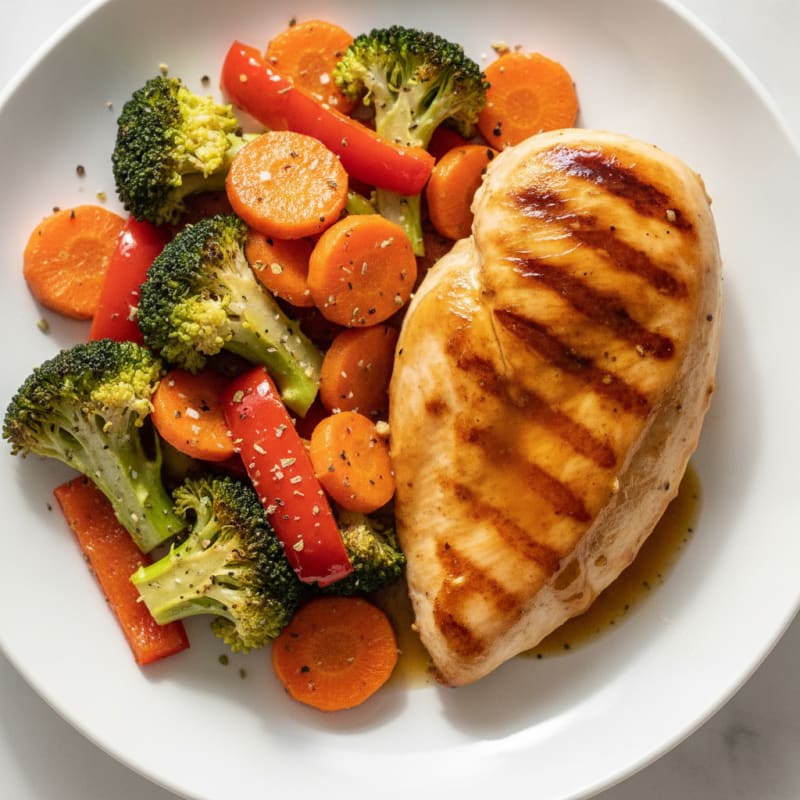 Pan-Seared Chicken with Roasted Vegetables