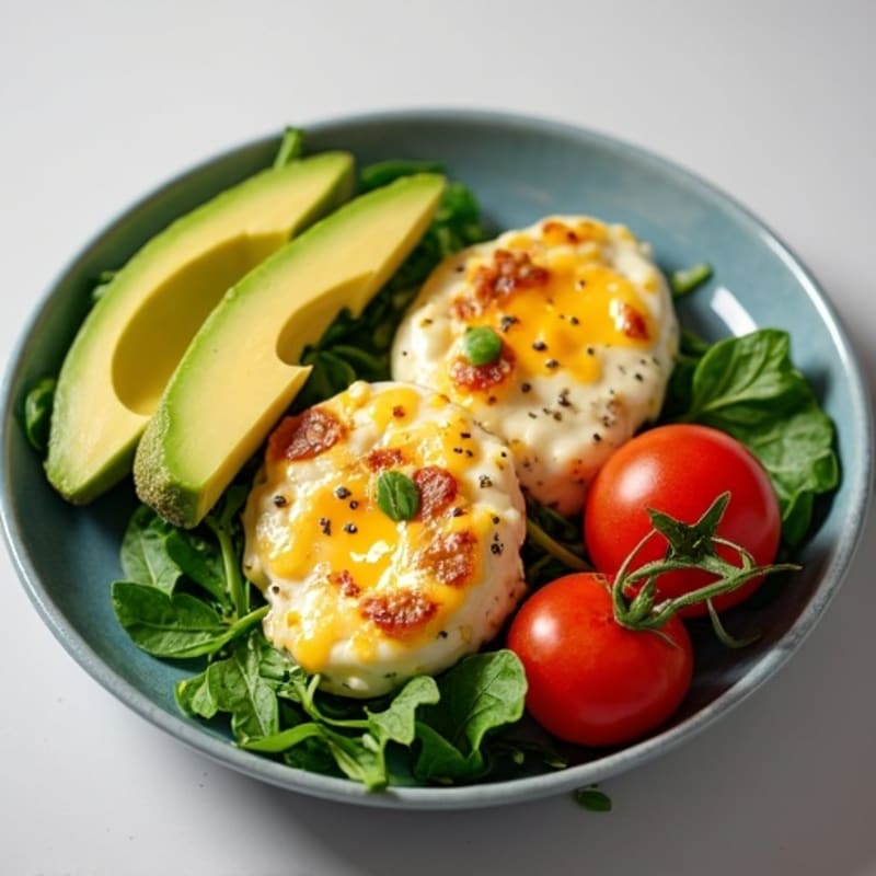 Egg White Scramble with Turkey Sausage and Spinach