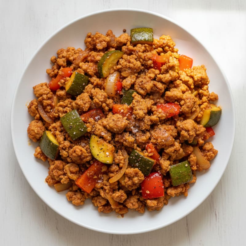 Lean Ground Turkey and Vegetable Skillet