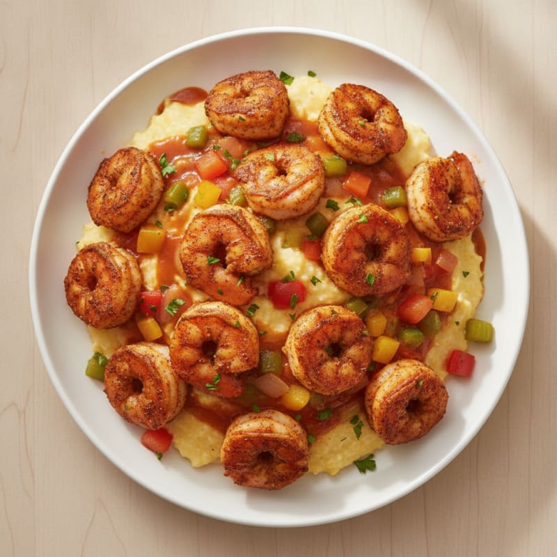 Cajun Shrimp and Creamy Grits