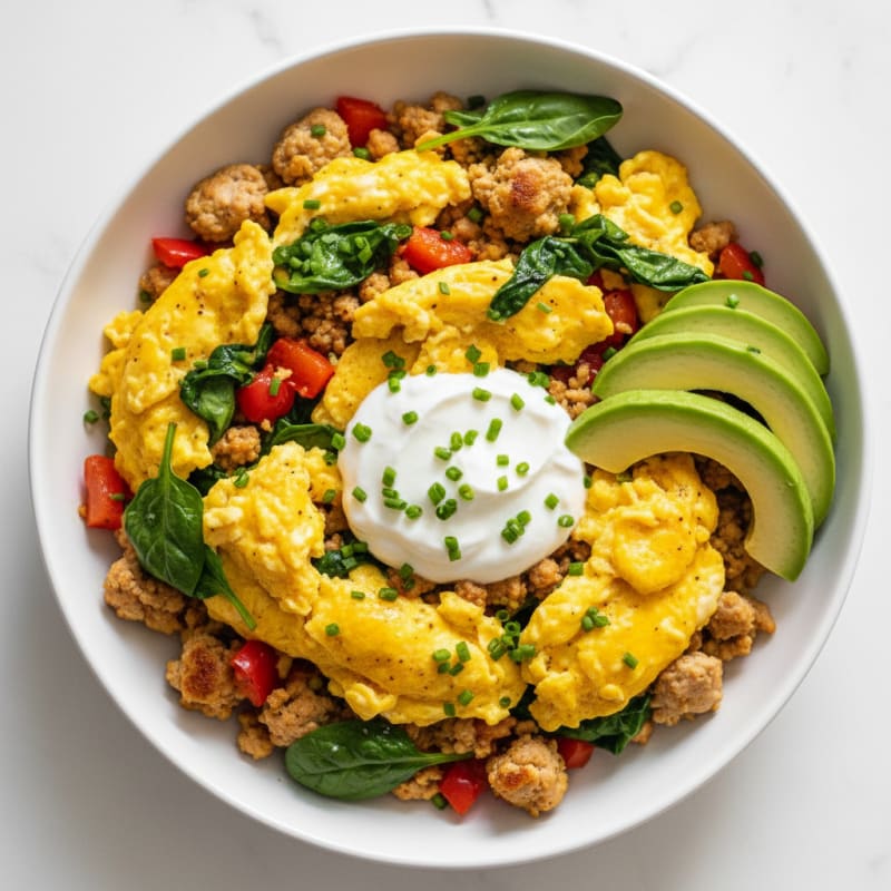 Creamy Golden Egg and Veggie Bowl