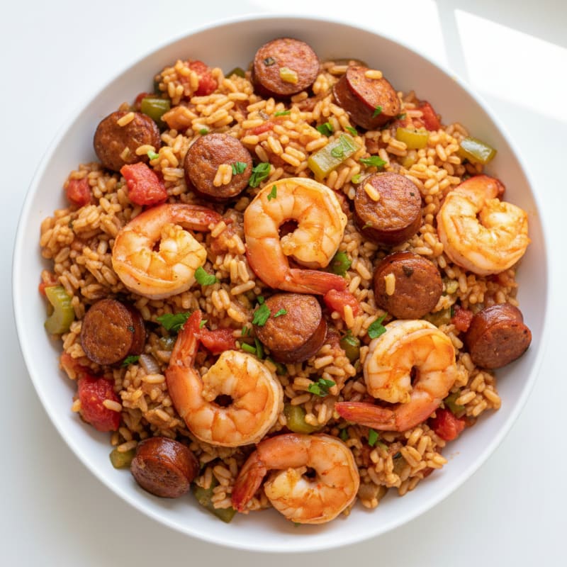 Creole Shrimp and Sausage Jambalaya
