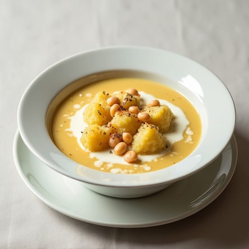 Creamy Roasted Garlic Cauliflower Potato Soup