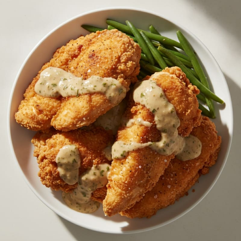 Buttermilk Fried Chicken with Creamy Gravy