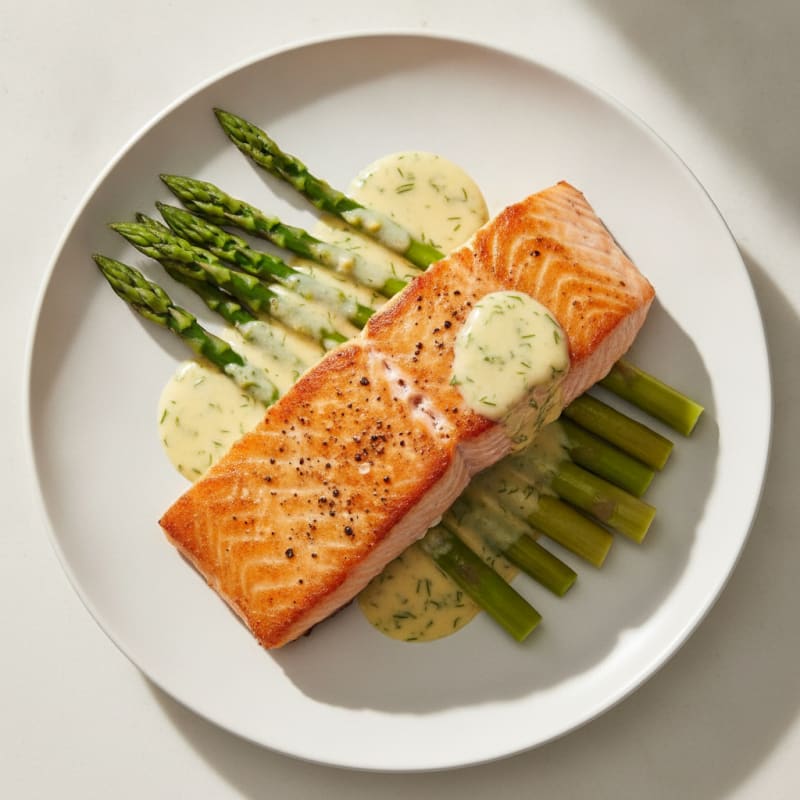 Pan-Seared Salmon with Lemon-Dill Sauce