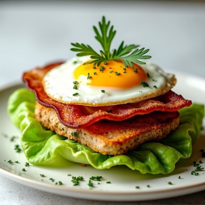 Crispy Turkey Bacon Lettuce Stack with Herb Aioli