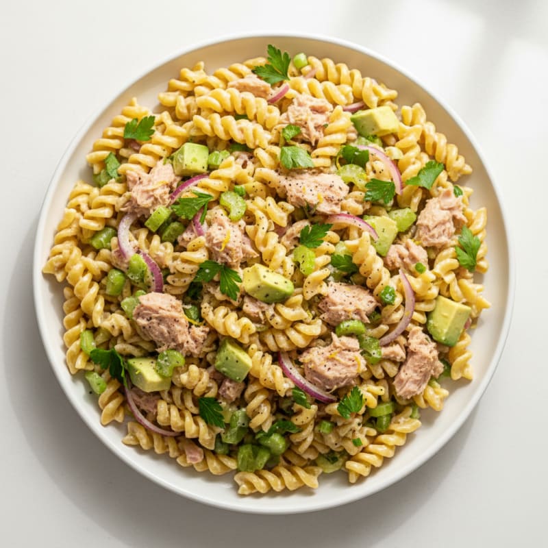 Creamy Zesty Tuna Pasta Salad