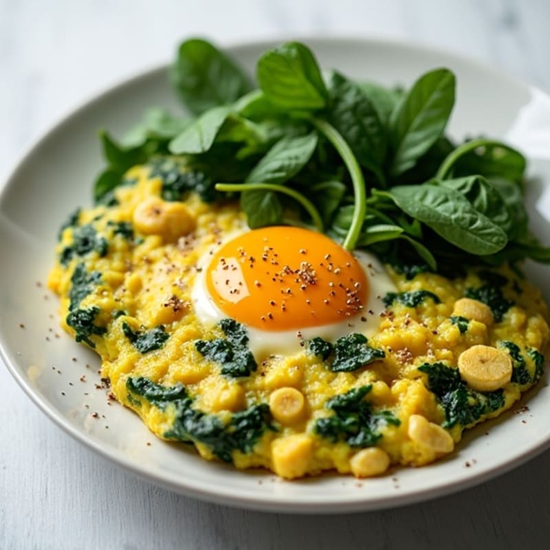 Silky Tofu and Spinach Scramble with Hemp Seeds