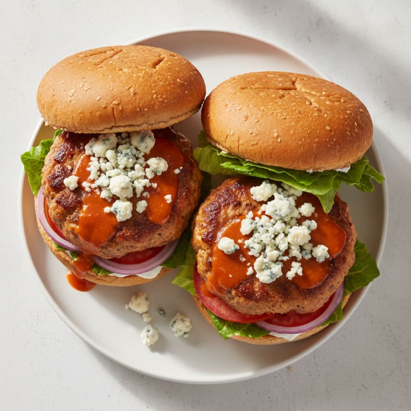Buffalo Blue Cheese Burgers