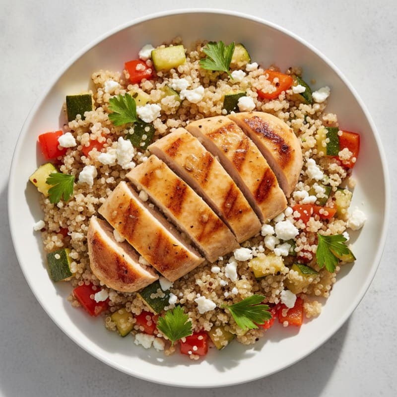 Lemon-Herb Chicken Quinoa Bowl