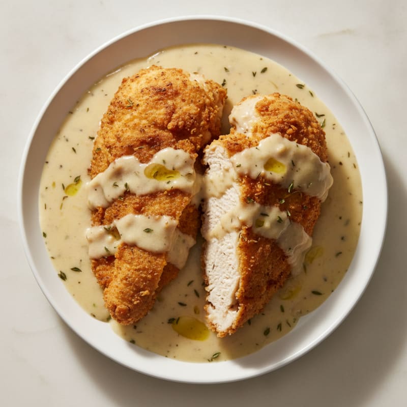 Buttermilk Fried Chicken with Creamy Gravy