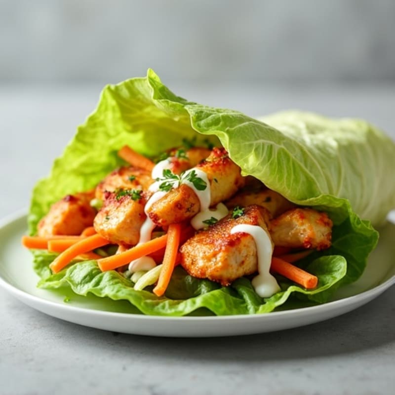 Spicy Buffalo Ranch Chicken Lettuce Wrap