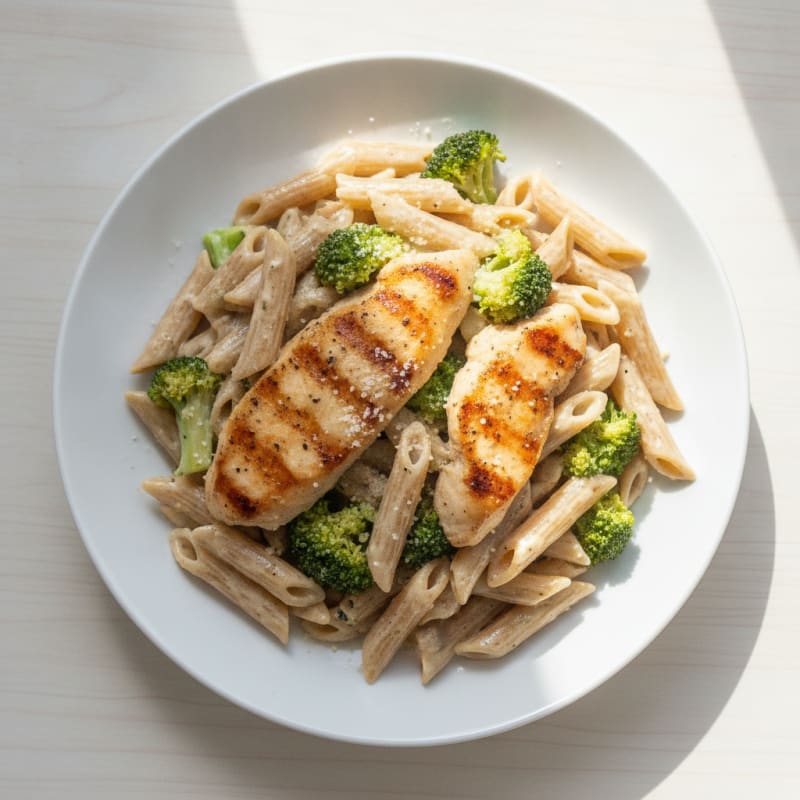 Garlic Parmesan Chicken Alfredo Pasta