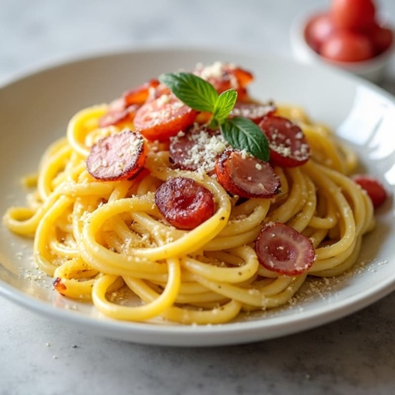 Creamy Turkey Bacon Spaghetti Squash Carbonara