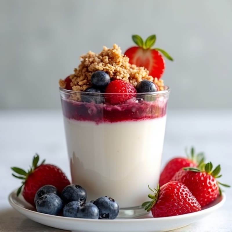 Greek Yogurt Protein Parfait with Mixed Berries