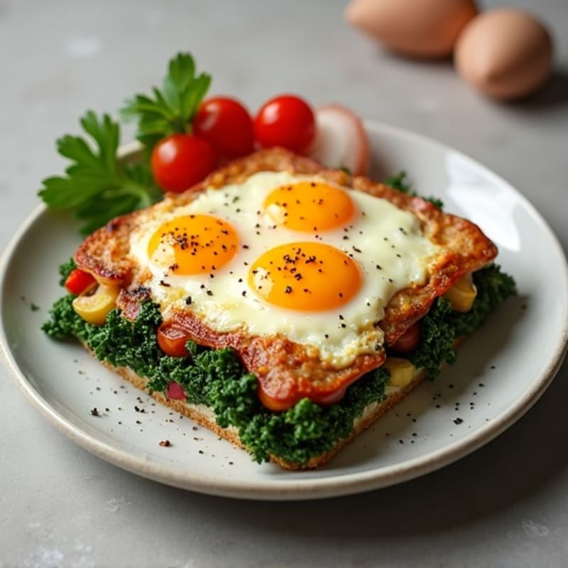 Savory Baked Sausage and Kale Egg Bake