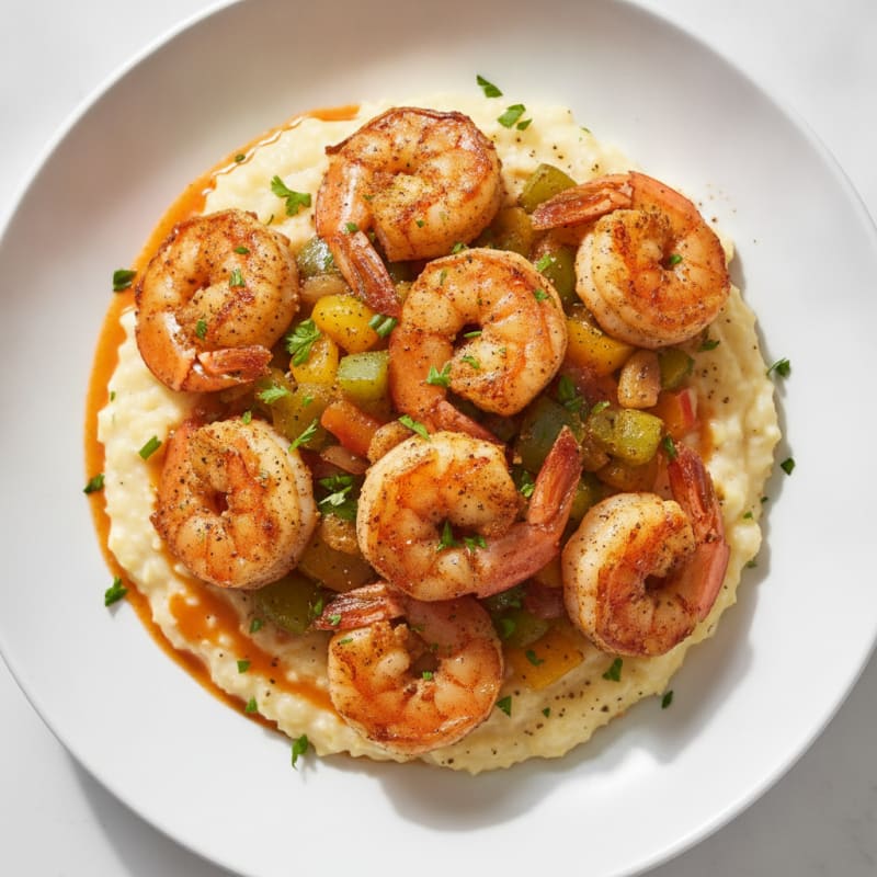 Cajun Shrimp with Creamy Grits