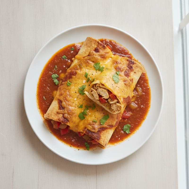 Chicken Enchiladas with Ancho Chili Sauce