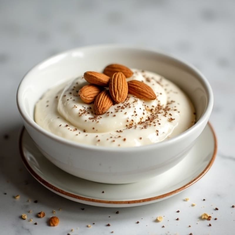 Silky Greek Yogurt Protein Pudding with Almonds