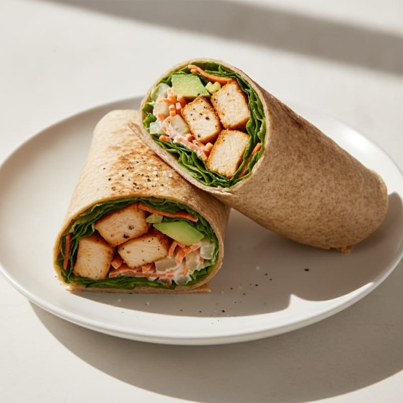 Buffalo Ranch Chicken Salad Wrap