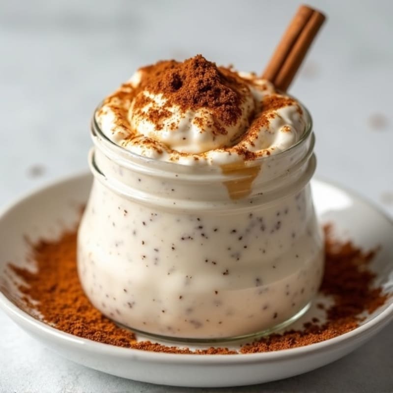 Creamy Cinnamon Roll Overnight Oats with Greek Yogurt