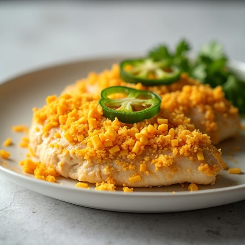 Baked Jalapeño Popper Chicken with Crispy Topping