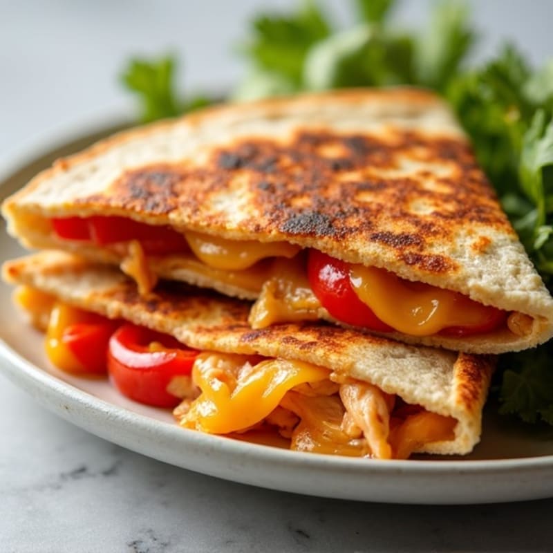Smoky BBQ Chicken and Bell Pepper Quesadilla