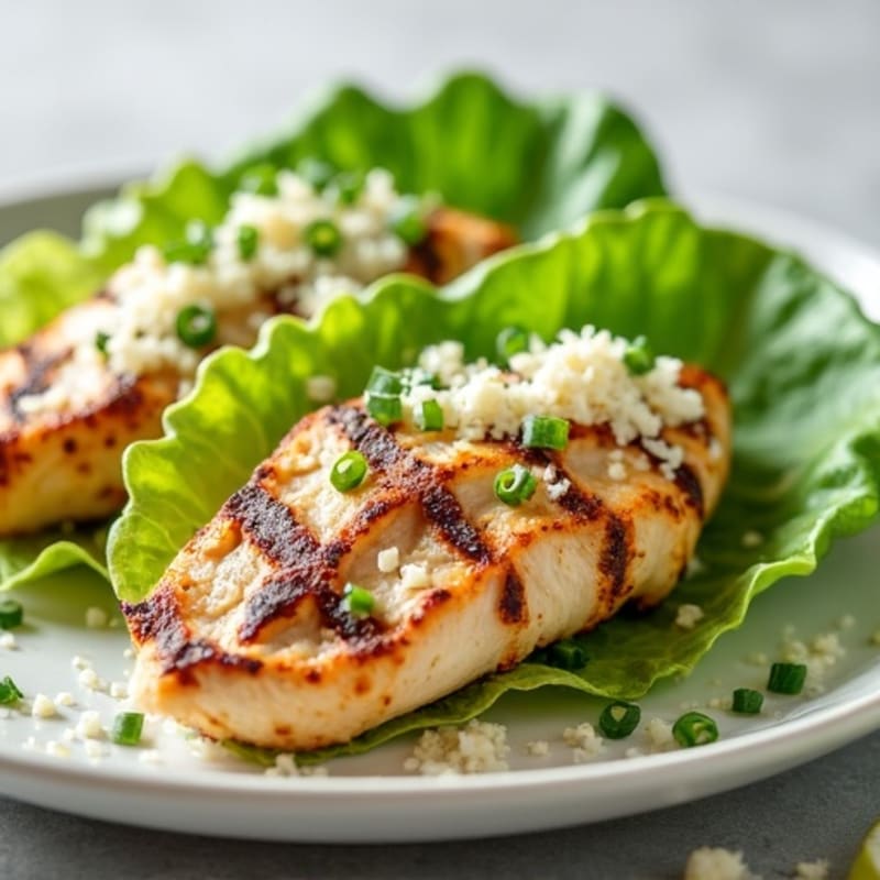 Grilled Chicken Caesar Lettuce Wraps