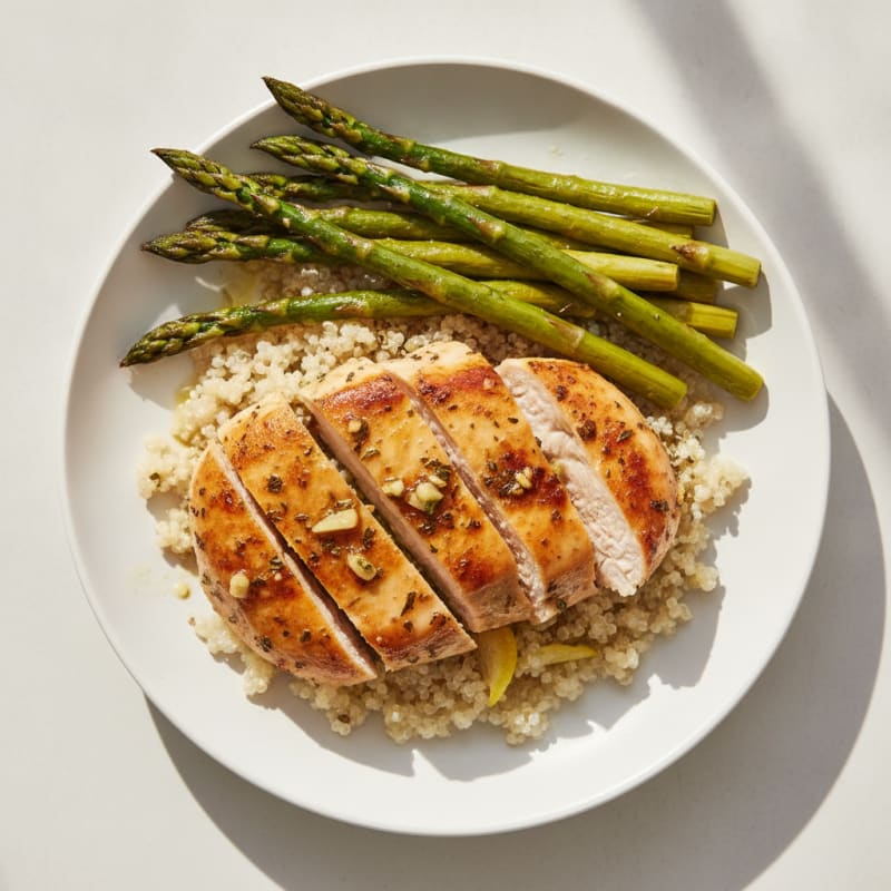 Garlic Herb Chicken with Roasted Asparagus