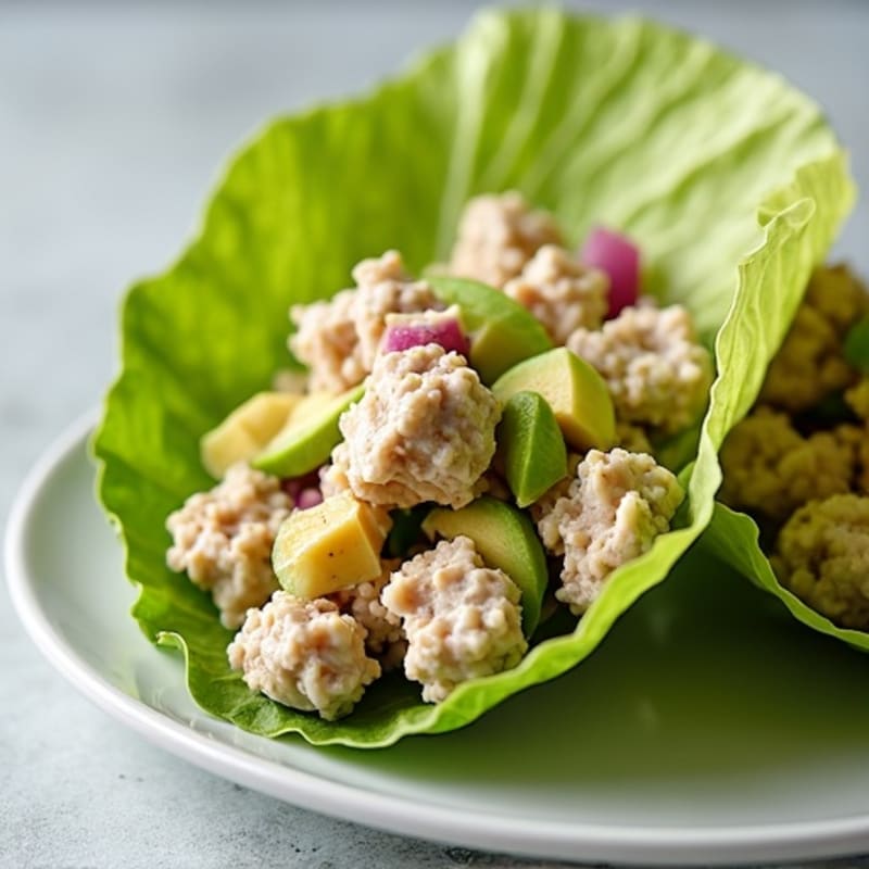 Crispy Tuna Salad Lettuce Wraps