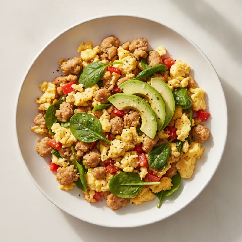 Breakfast Egg and Sausage Scramble