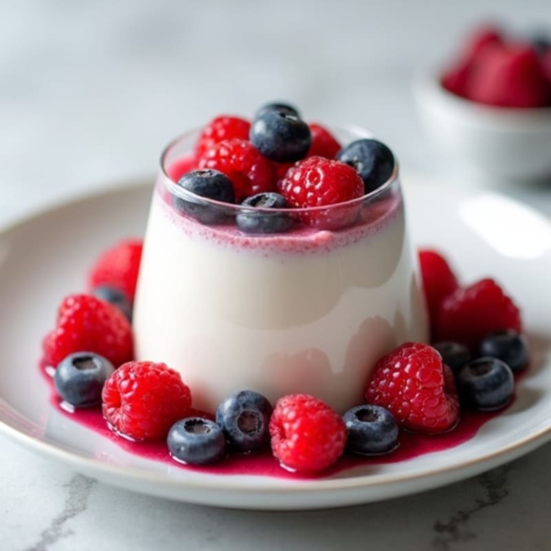 Silky Greek Yogurt Protein Mousse with Mixed Berries