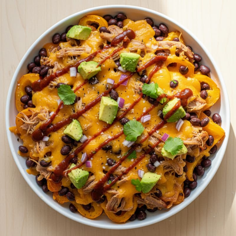 Smoky Pulled Pork Nachos with Zesty Avocado