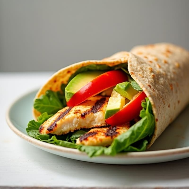 Loaded Grilled Chicken and Fresh Veggie Wrap