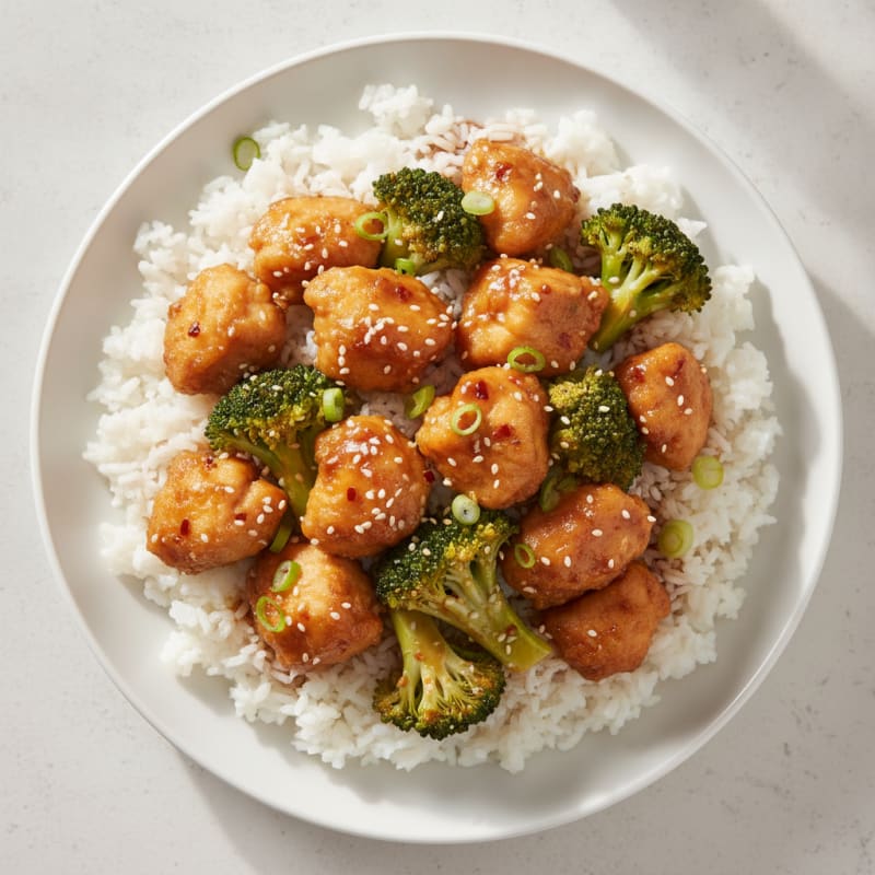 General Tso's Chicken with Broccoli