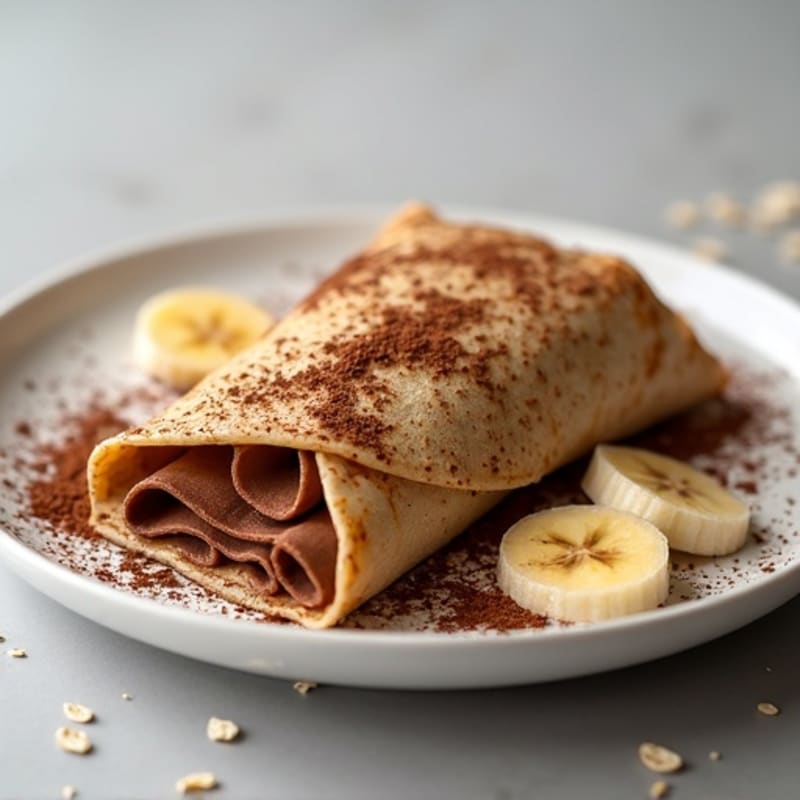 Creamy Chocolate Banana Protein Crepes
